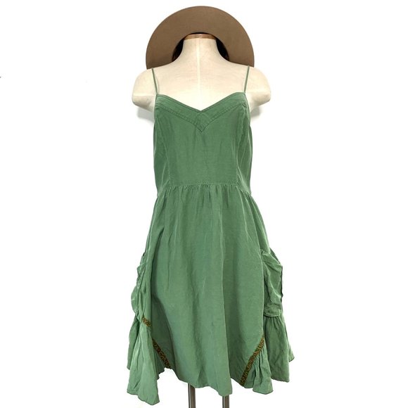 Free People Dresses & Skirts - FREE PEOPE khaki green boho strapless dress